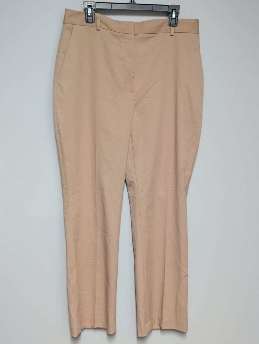 Zara Neutral Straight Ankle Trousers - Beige